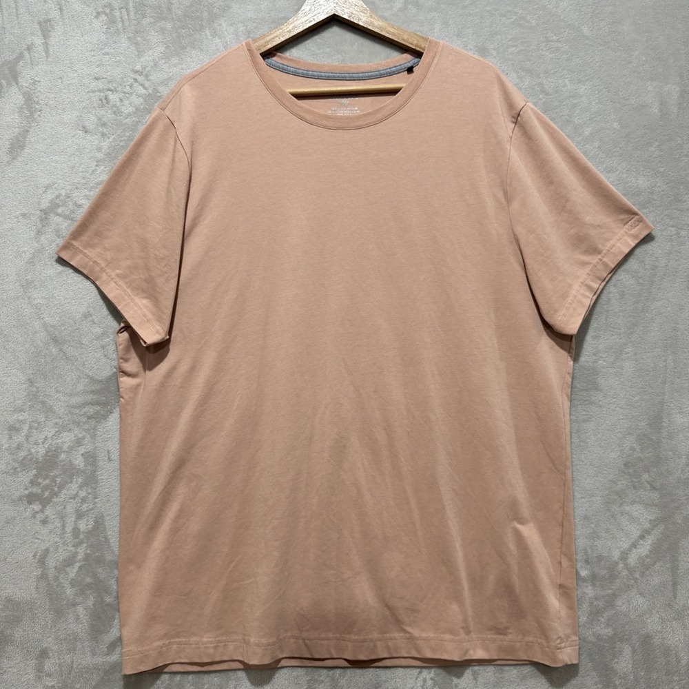 Rhone T-Shirt Element Crew Neck Tee Men's 2XL Salmon Pink Stretch Pima Classic